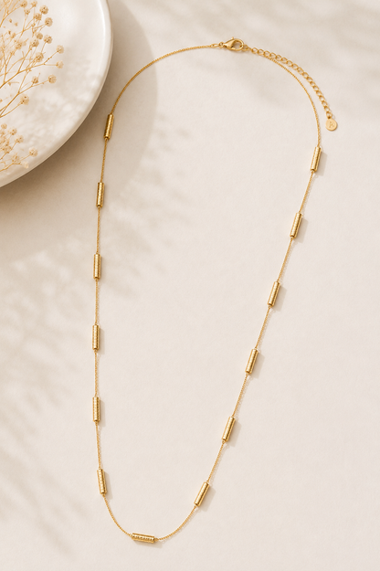 Colar Longo Canutilho Fosco Ouro 18k