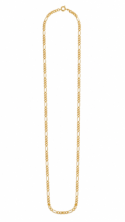 Corrente Masculina Elo Três por Um Ouro 18k
