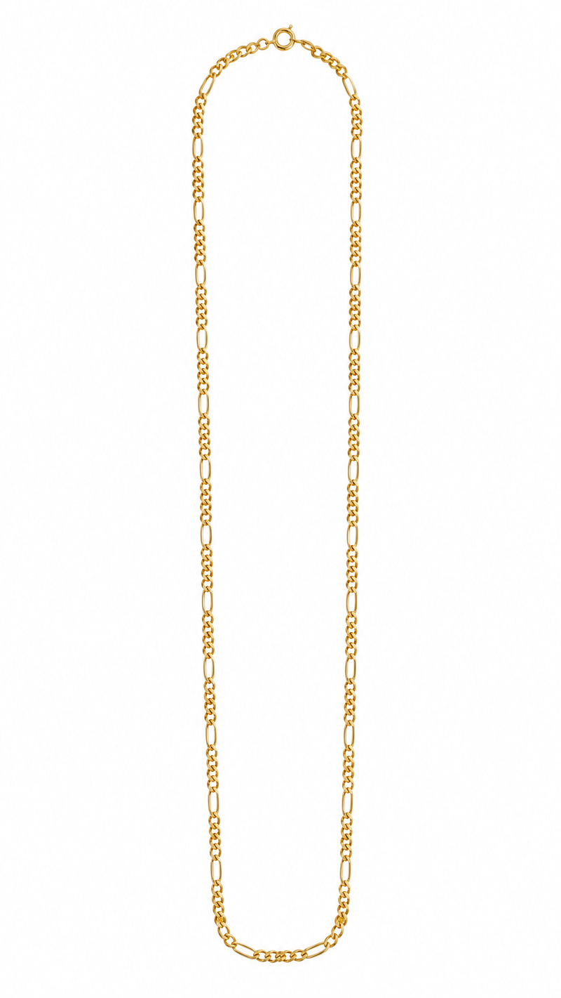 Corrente Masculina Elo Três por Um Ouro 18k