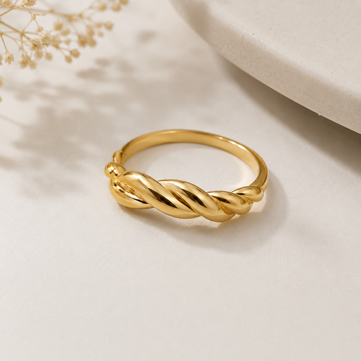 Anel Croissant Fino Ouro 18k