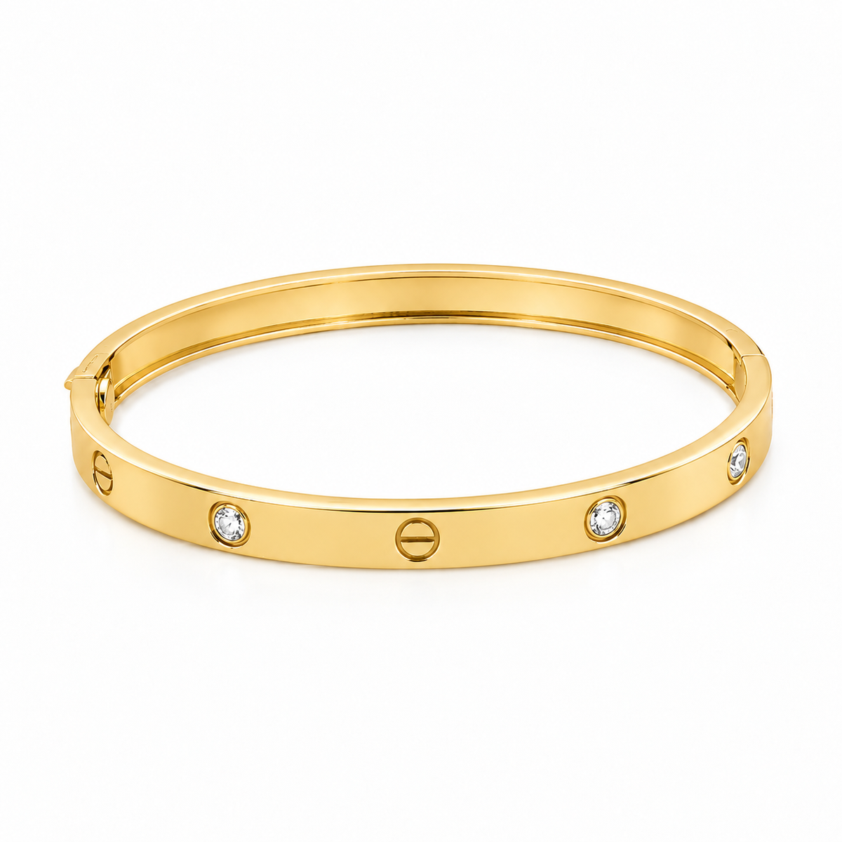 Bracelete Alta Joalheria com Zircônia Ouro 18k