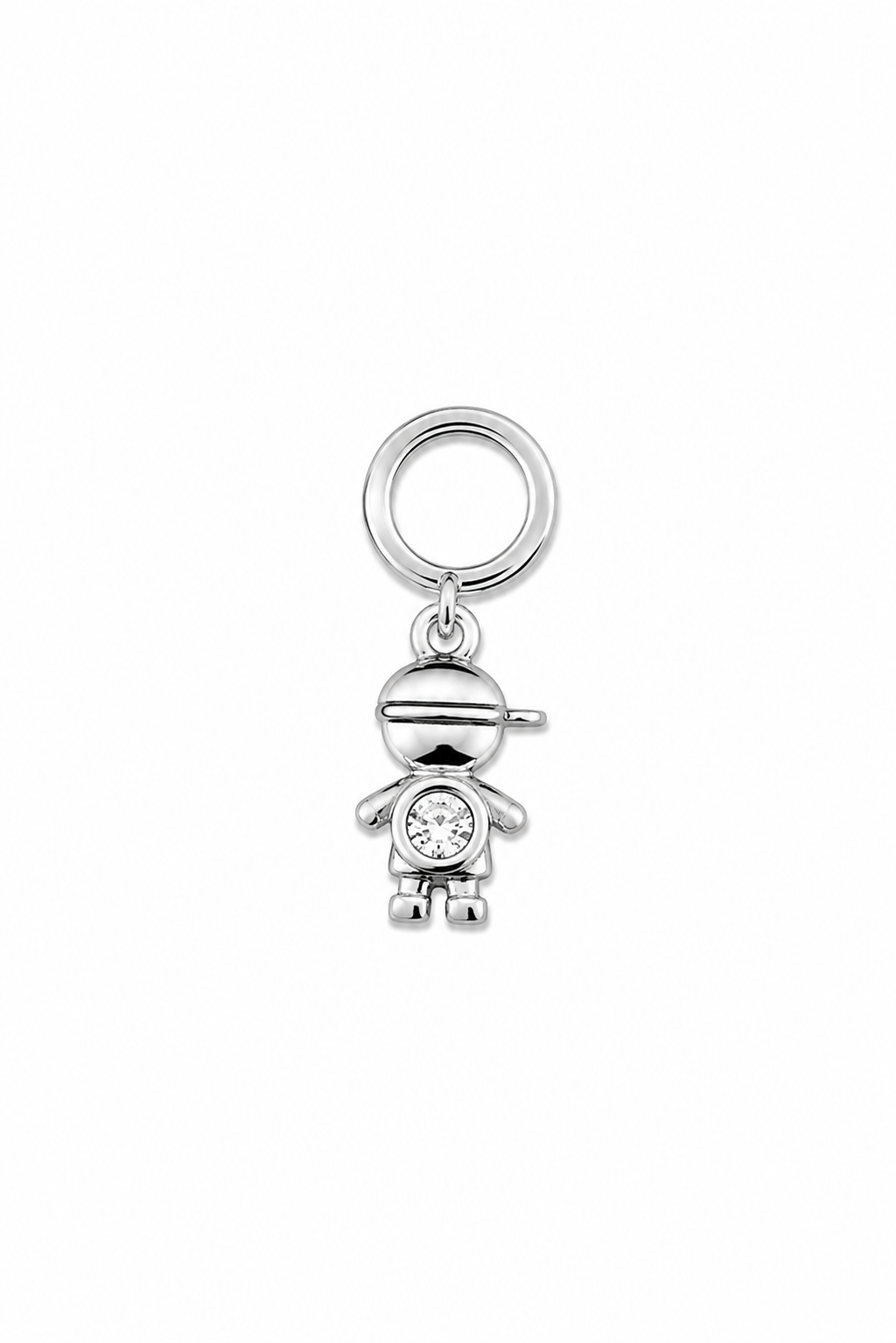 Pingente Menino com Zircônia Cristal Ródio Branco