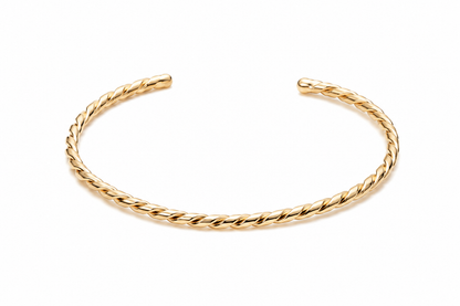 Bracelete Trabalhado Torcido Ouro 18k