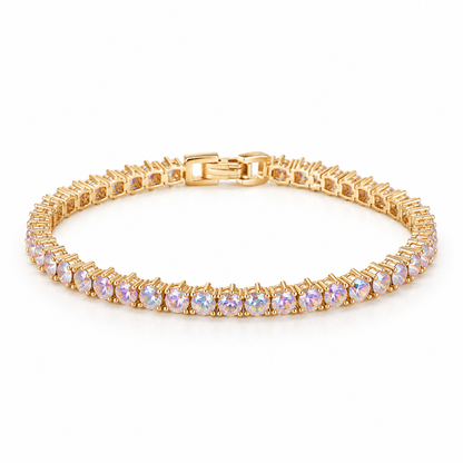 Pulseira Riviera Três Pontas Furta-Cor Ouro 18k