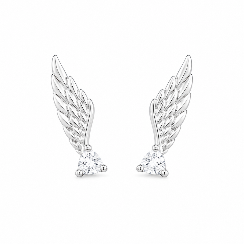 Brinco Asa de Anjo Prata 925