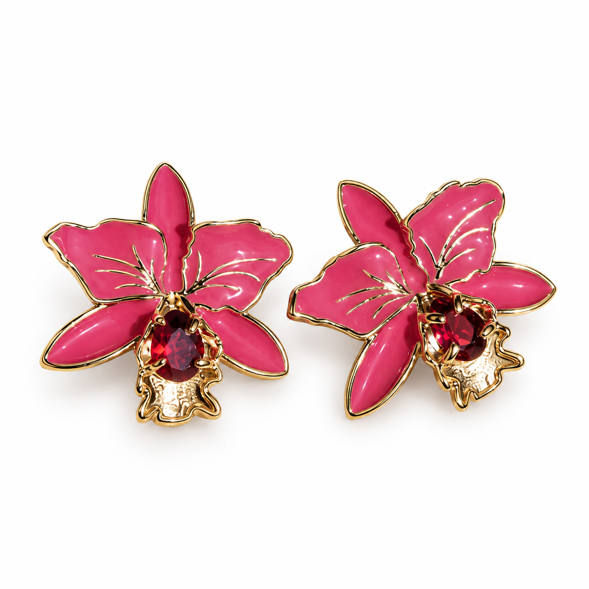Scarlat SKU 15316 foto 1 | Brinco Orquídea Imperial Ouro 18k