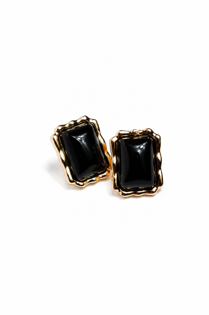 Brinco Rubra Ônix Ouro 18k
