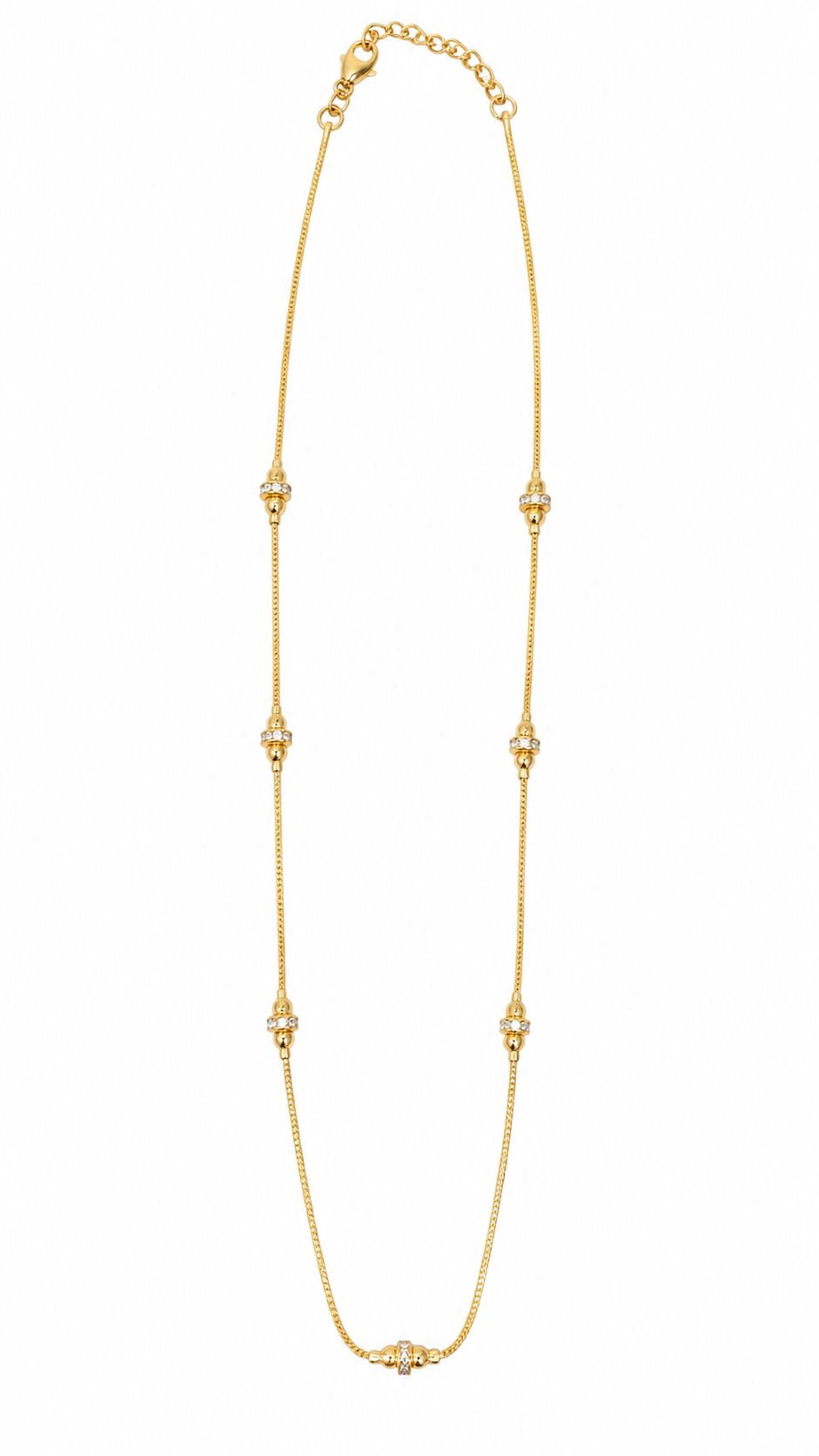 Colar Veneziana com Zircônia Ouro 18k