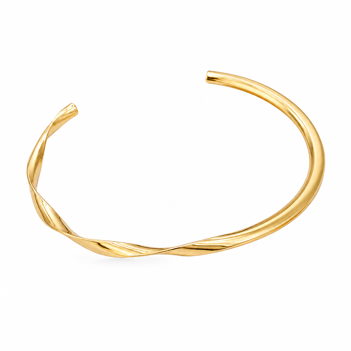 Aro Meio Liso Meio Torcido Ouro 18k