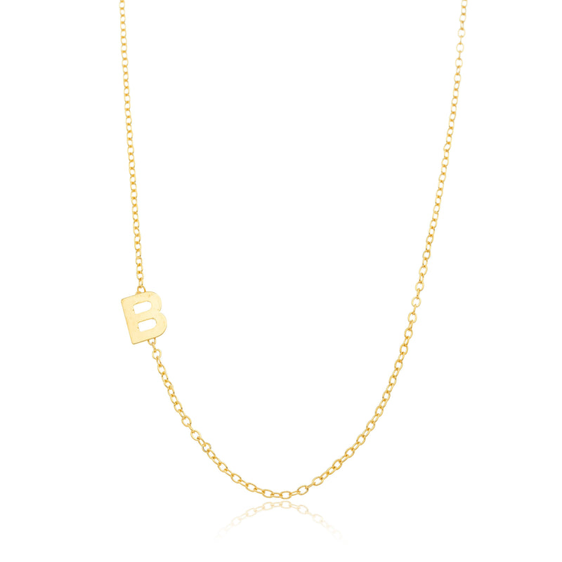 Colar Letra B Personalizado Folheado em Ouro 18K