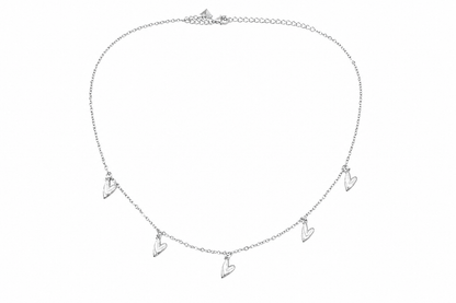 Choker Cartier Coração Esticado Ródio Branco