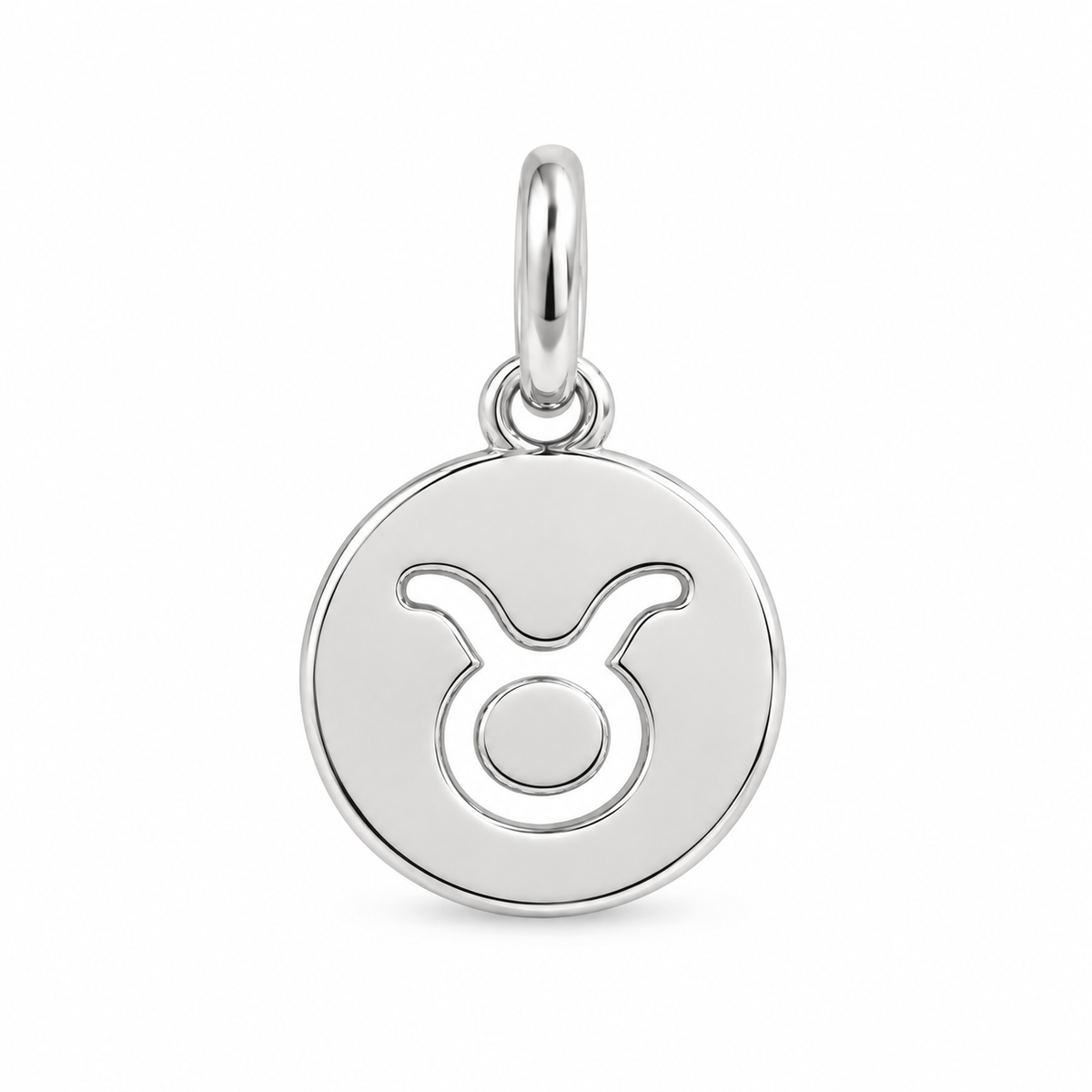 Scarlat SKU 15155 foto 1 | Pingente Signos Chapinha Lisa Ródio Branco