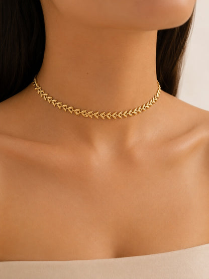Choker Escama Trabalhada MontClair Ouro 18k
