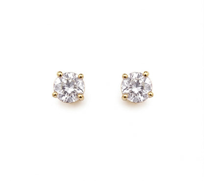 Brinco Ponto de Luz 4 Garras Zircônia Cristal