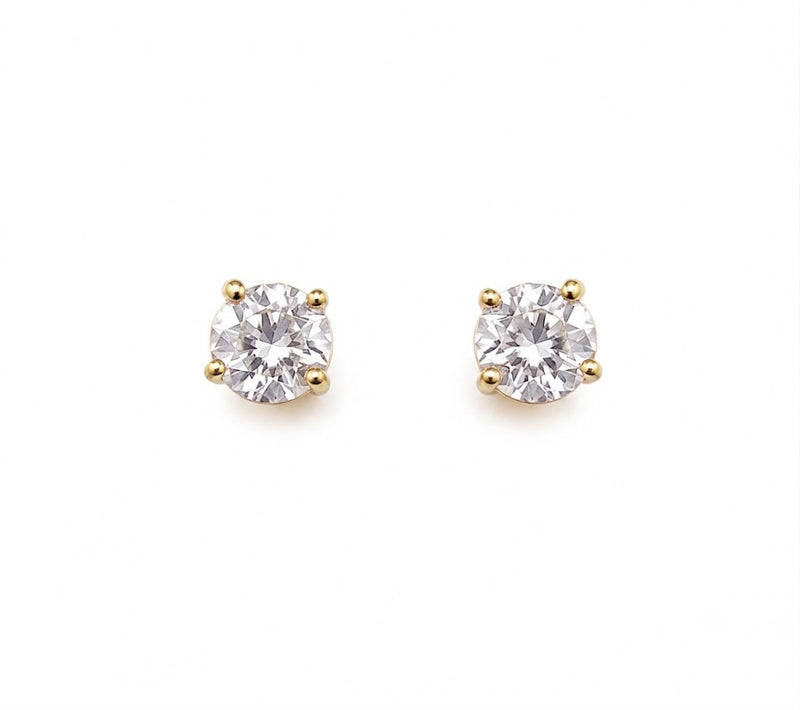 Brinco Ponto de Luz 4 Garras Zircônia Cristal