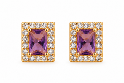 Scarlat SKU 15348 foto 1 | Brinco Diamond Tears Quadrado Ouro 18k