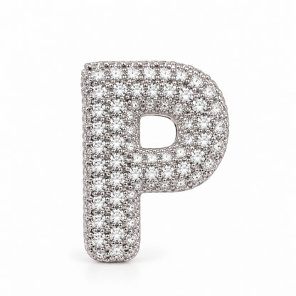 Scarlat SKU 15127 foto 1 | Pingente Letras Puffers Cravejadas Ródio Branco