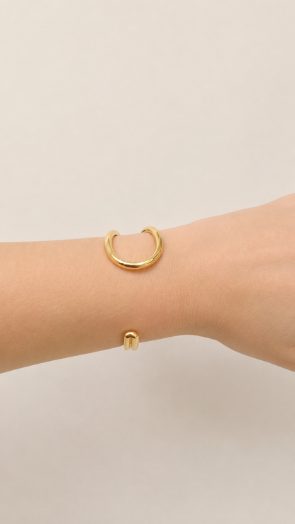 Bracelete Duplo Gota Ouro 18k