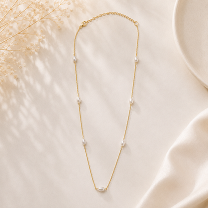 Colar Alongado Cartier com Pérola Oval MontClair Ouro 18k