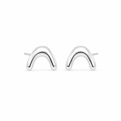 Brinco Bigode Liso Prata 925