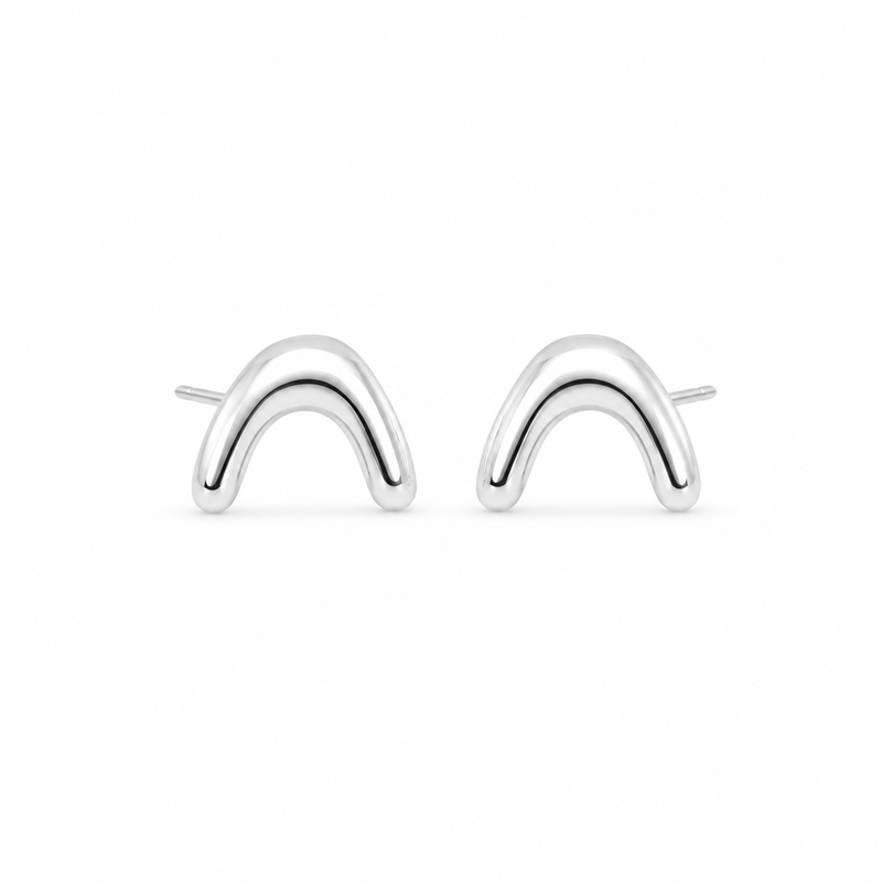 Brinco Bigode Liso Prata 925