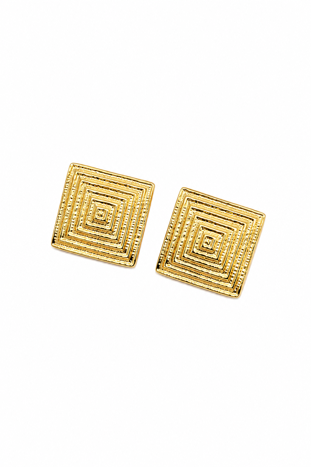 Brinco Quadrado Geométrico MontClair Ouro 18k