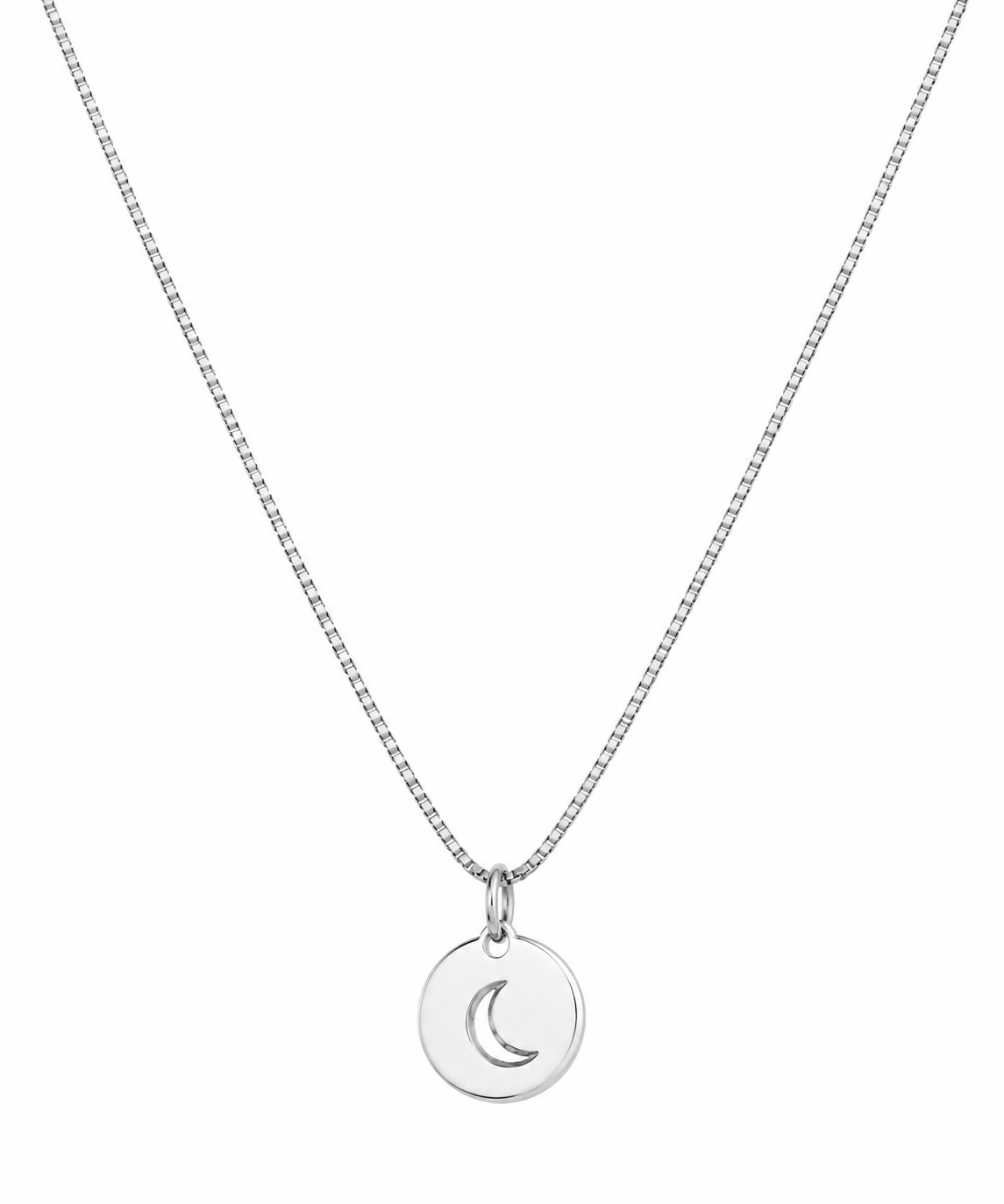 Colar Medalha Lua Prata 925
