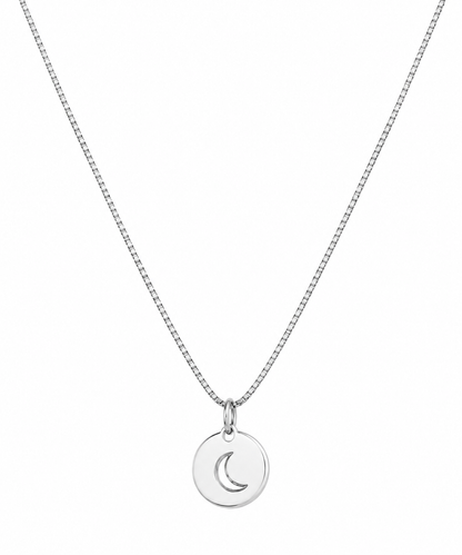 Colar Medalha Lua Prata 925
