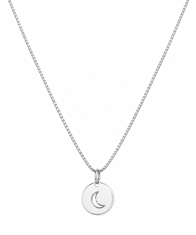 Colar Medalha Lua Prata 925
