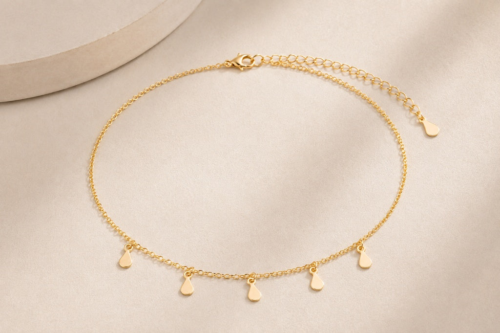 Tornozeleira Cartier com Gotinha Ouro 18k