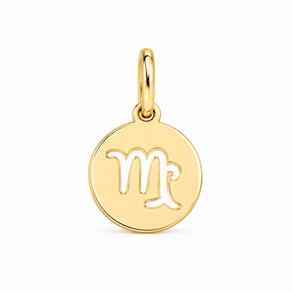 Scarlat SKU 15150 foto 1 | Pingente Signos Chapinha Lisa Ouro 18k