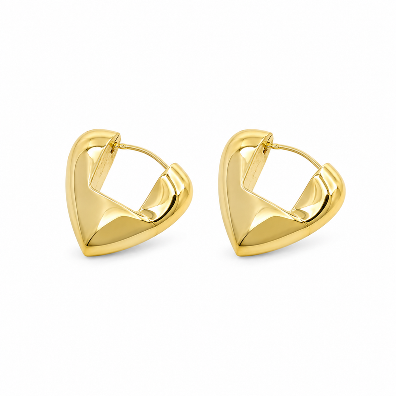 Brinco Heart Glow ouro 18k