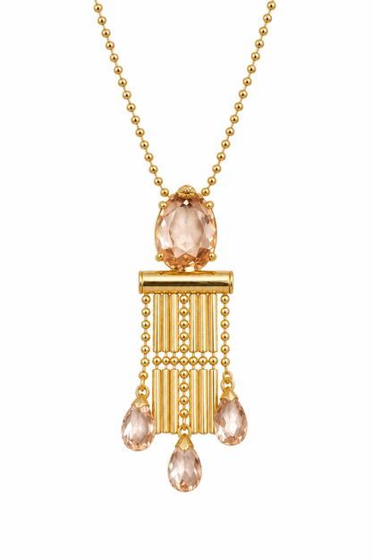 Scarlat SKU 15266 foto 1 | Colar Bolinhas com Gota em Zircônia Ouro 18k