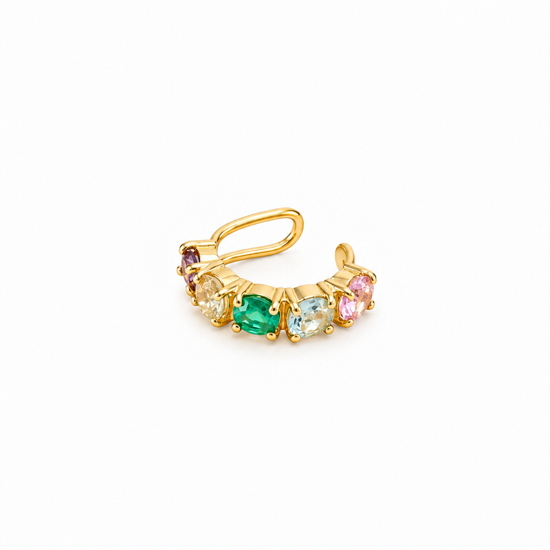 Piercing Fake em Zircônia Ciganinha Ouro 18k