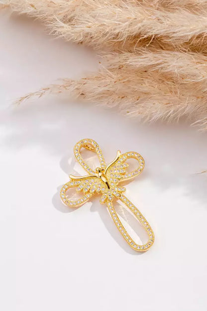 Pingente Cruz com Espírito Santo Ouro 18k