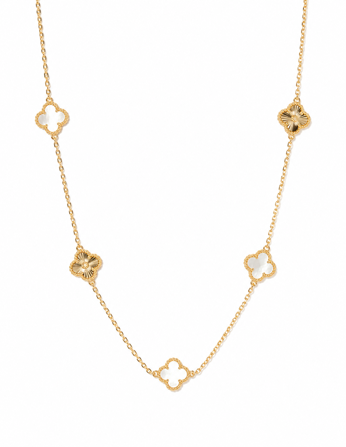 Colar Trevo Polímero Ouro 18k