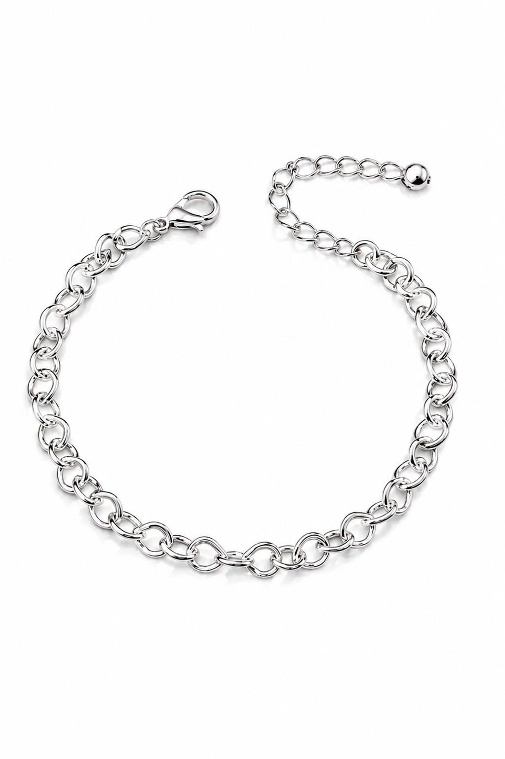Pulseira Elo Gotinha Ródio Branco