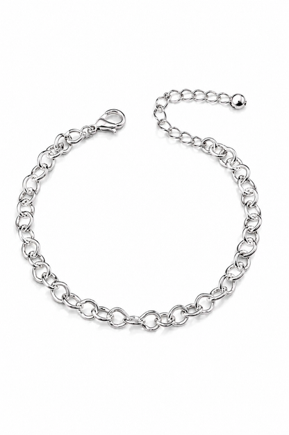 Pulseira Elo Gotinha Ródio Branco