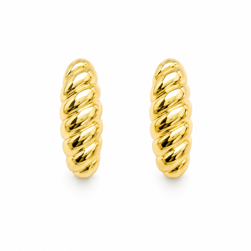 Brinco Ear Hook Croissant MontClair Ouro 18k