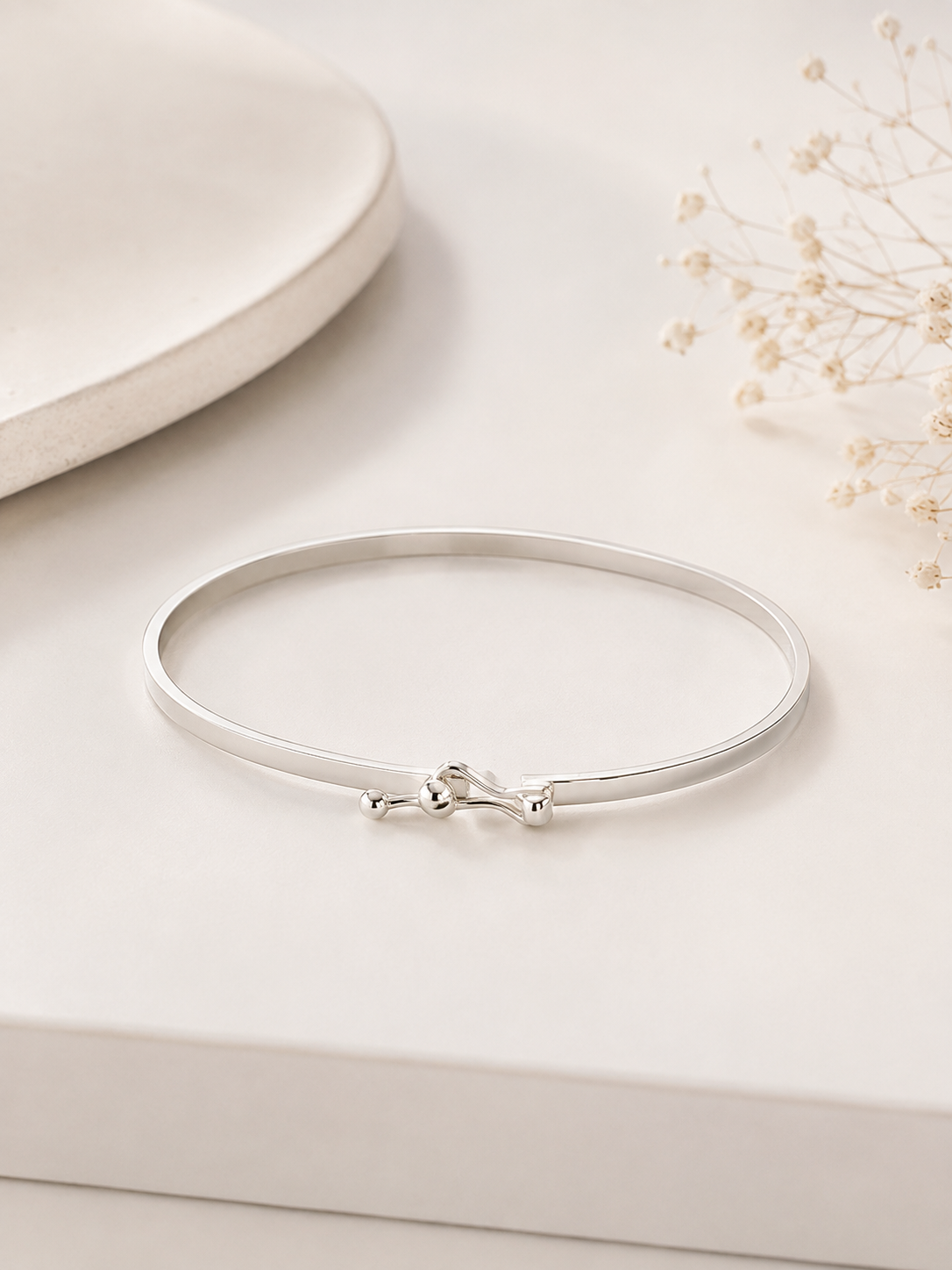 Bracelete Quaddrado Liso Prata 925