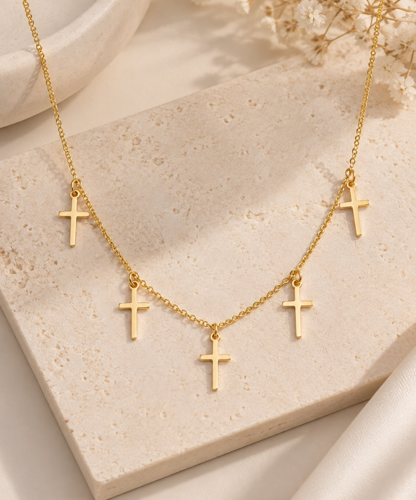 Choker Cartier Cruz Ouro 18k