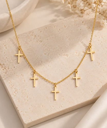 Choker Cartier Cruz Ouro 18k
