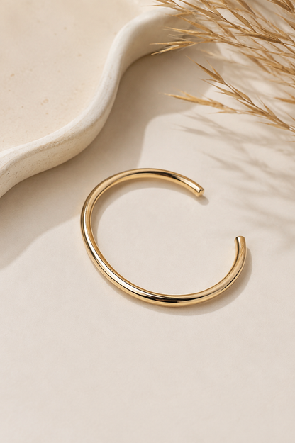 Bracelete Liso 3mm Arredondado Ouro 18k