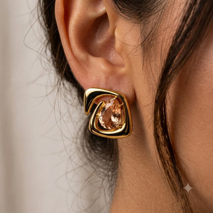 Brinco Capri Rosé Ouro 18k