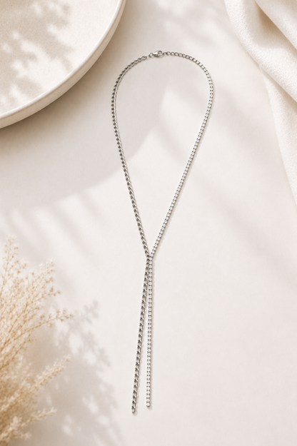 Gravata Cartier com Riviera Ródio Branco