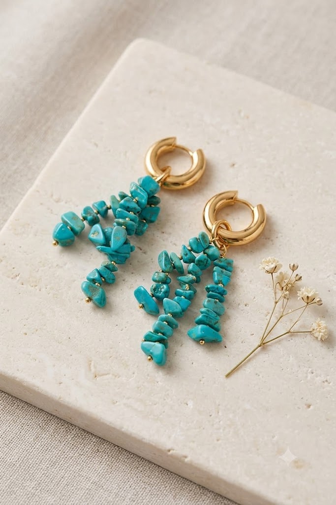 Brinco Cascalho Natural Ouro 18k