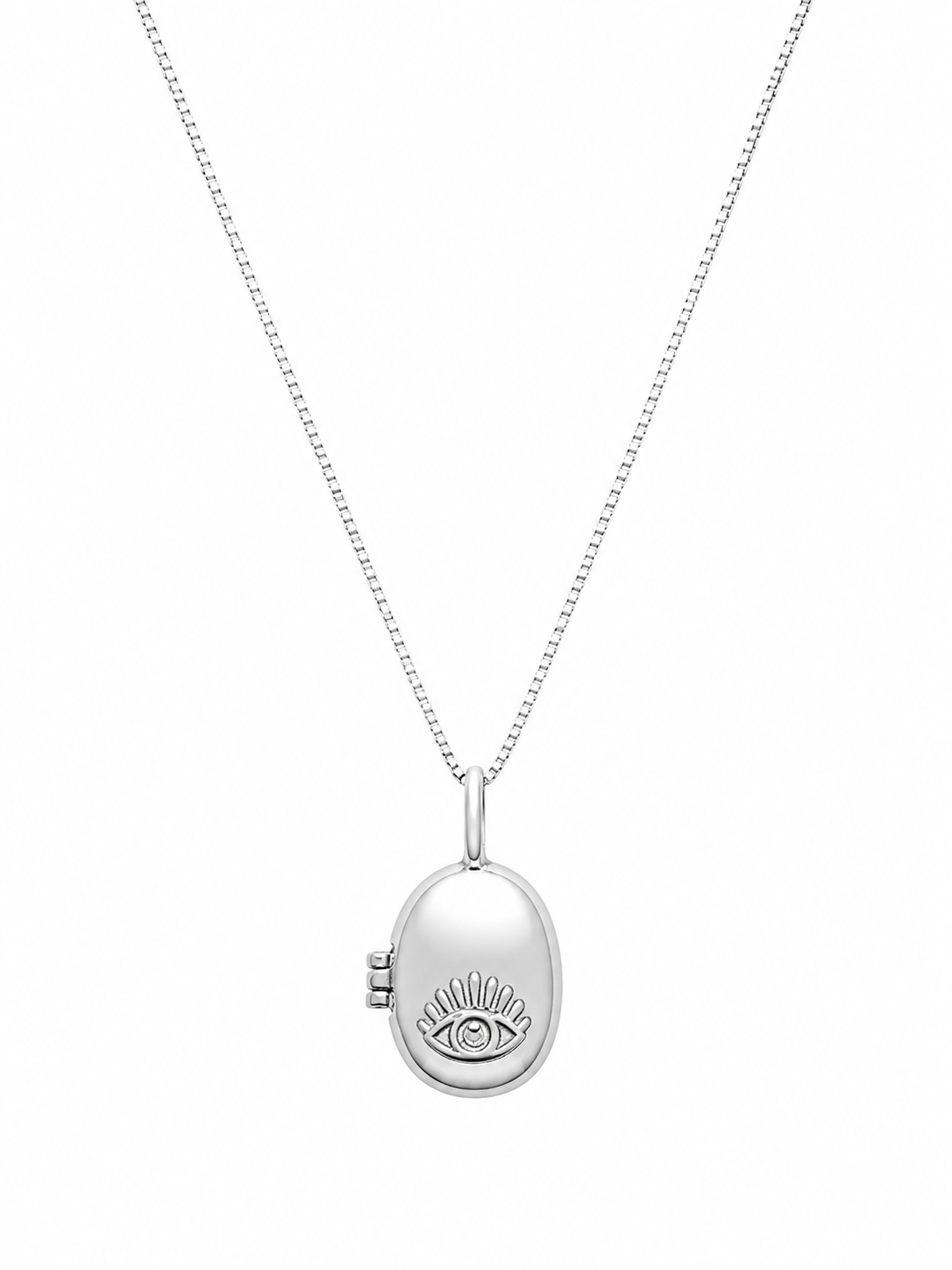 Colar Medalha Olho Grego Prata 925