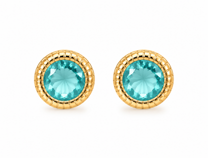 Scarlat SKU 15282 foto 1 | Brinco Essence Redondo Zircônia Ouro 18k