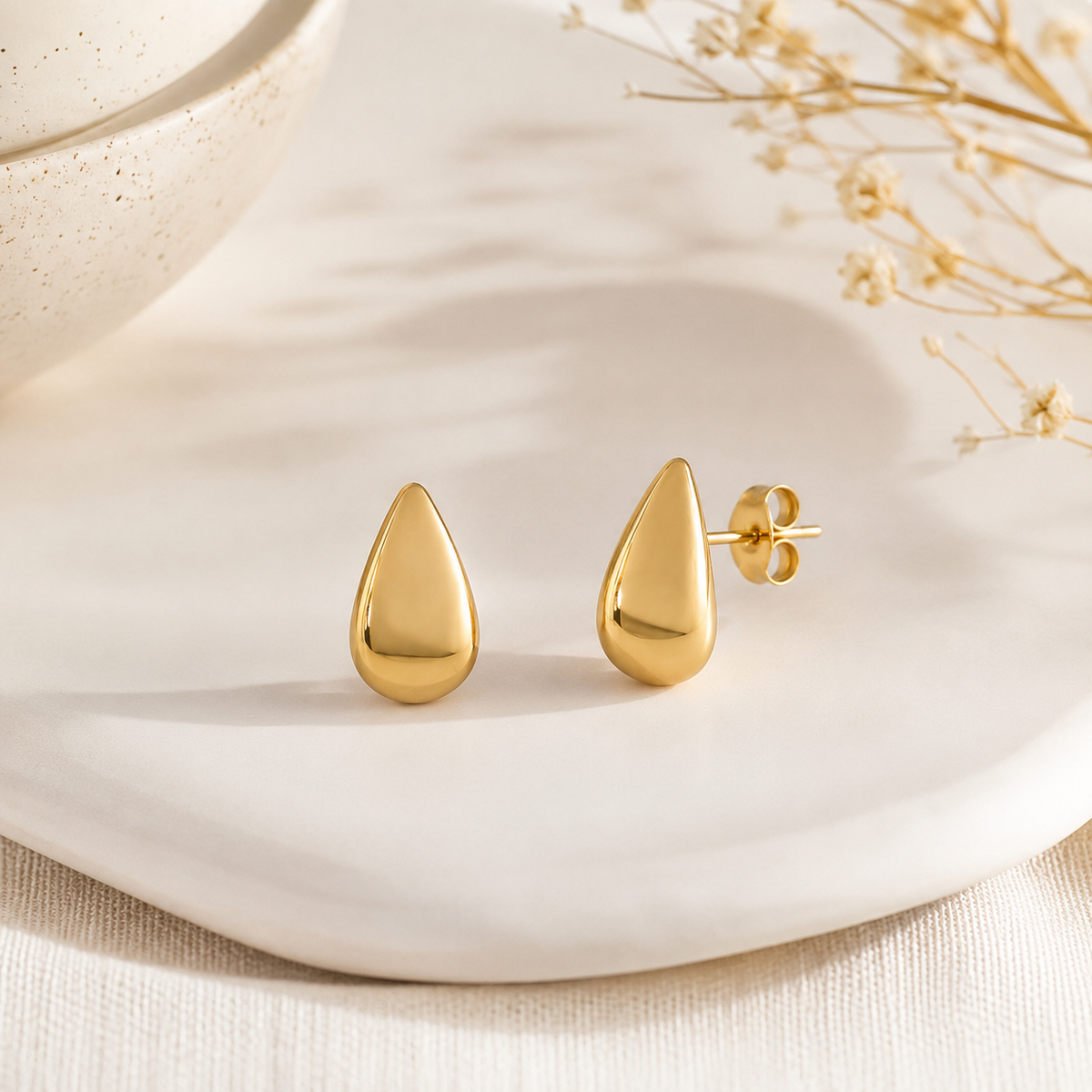 Brinco Gota Smart Lisa Ouro 18k