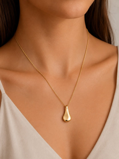 Colar Gota Lisa Ouro 18k